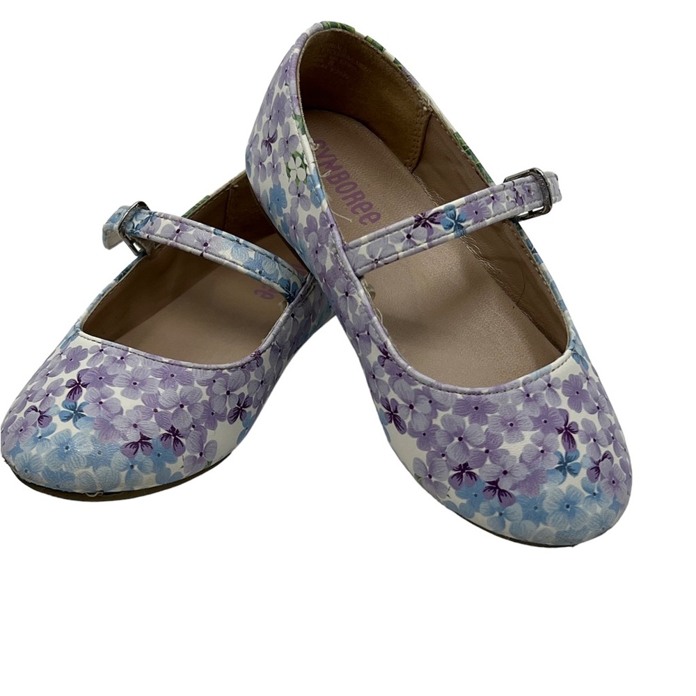 Gymboree used toddler girl’s floral dress shoes with beautiful flowers size 9
